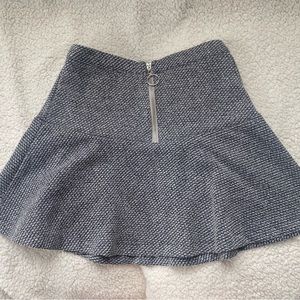 Topshop grey salt & pepper A-line circle mini skirt size 2